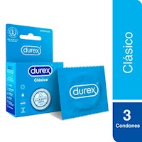 Preservativo Durex Clásico - Caja 3UN